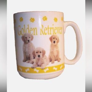 Ceramic / Porcelain oversize Cup / Golden Retriever design Large 6 X 6 mug